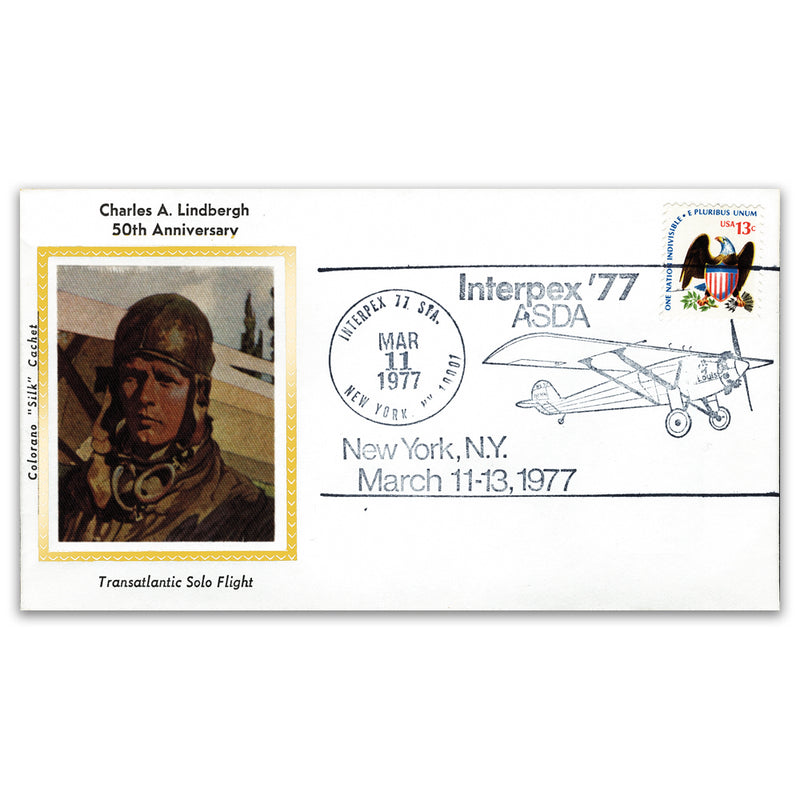 1977 US Charles A Lindbergh Solo Flight 50th - Interpex