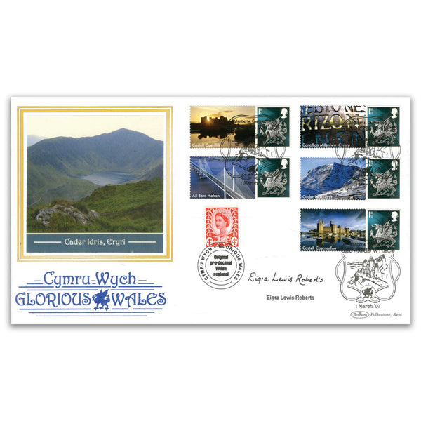 2007 Glorious Wales BLCS 5000 Cover 2 Signed Eigra Lewis Roberts