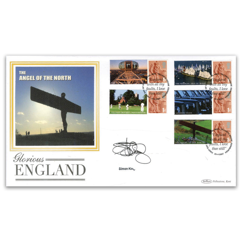 2007 Glorious England Smilers BLCS 5000 Cover 1 Signed Simon King