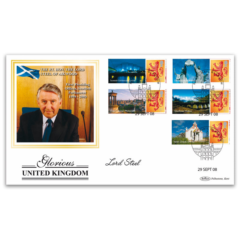 2008 Glorious UK Smilers BLCS 5000 Cover 4 - Signed by Lord Steel