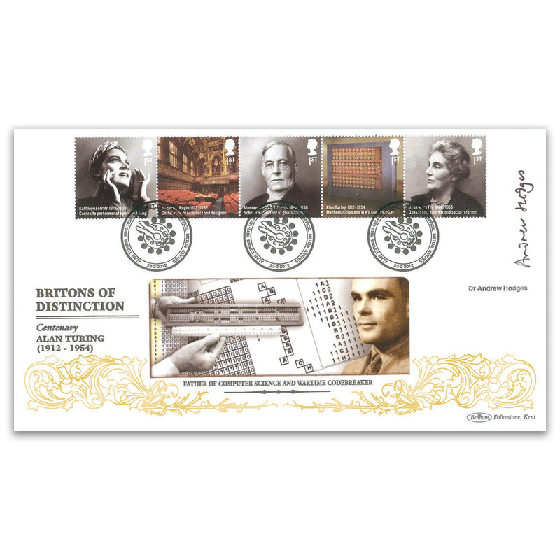 2012 Britons of Distinction Stamps BLCS 5000 Cover 2 - Signed Dr Andrew Hodges