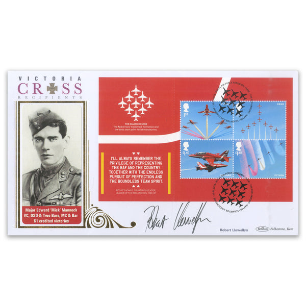 2018 RAF 100th Anniversary PSB BLCS Cover 3 - (P4) M/S Signed Robert Llewellyn