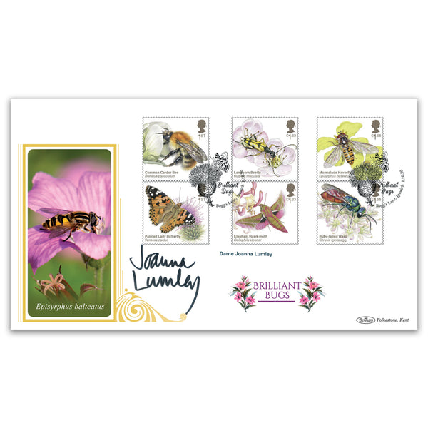 2020 Brilliant Bugs Stamps BLCS 2500 Signed Dame Joanna Lumley