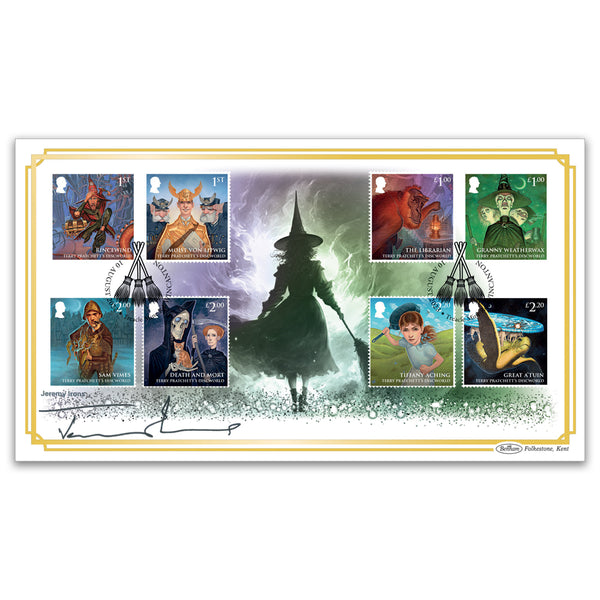 2023 Discworld Stamps BLCS 5000 Signed Jeremy Irons