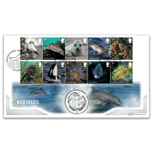 2021 Wild Coasts Stamps Coin Cover