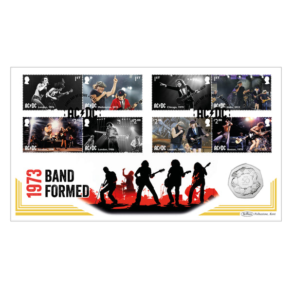 2025 AC/DC Stamps Coin Cover_C25618