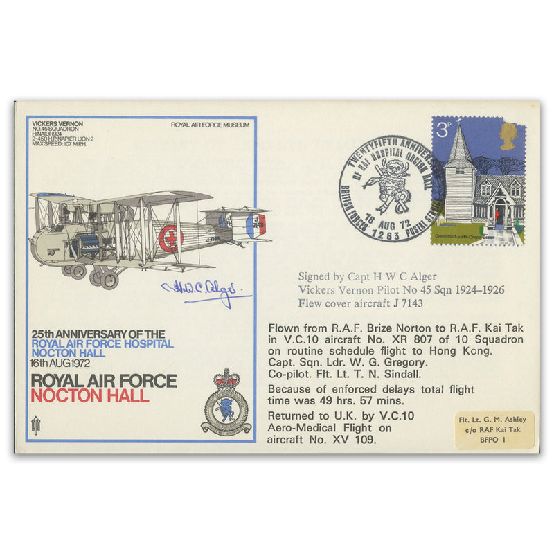 1972 RAF Nocton Hall - Signed Capt. H.W.C. Alger