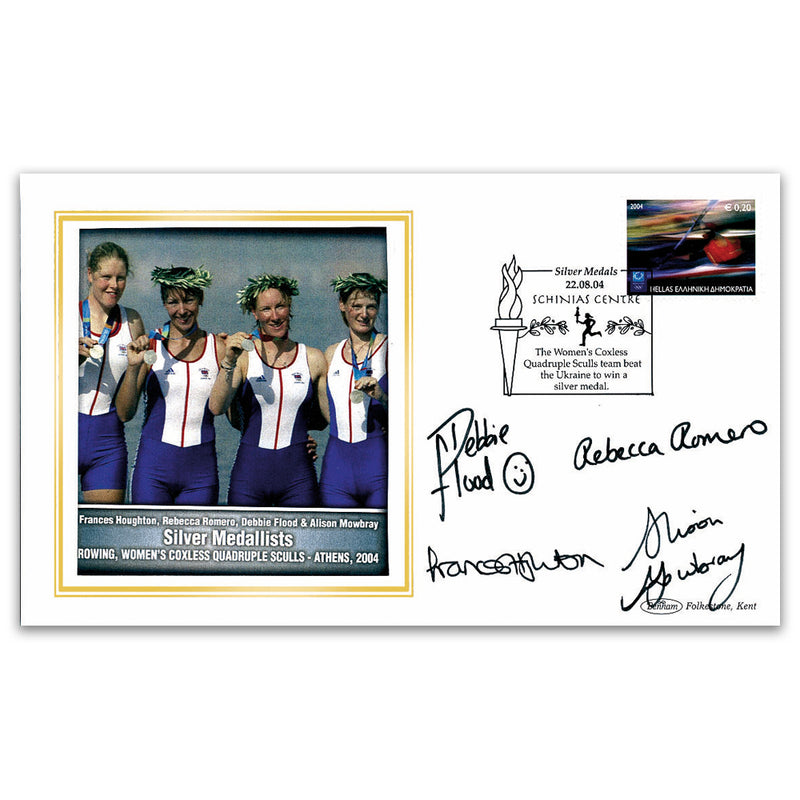 2004 Athens Olympics - Rowing Women's Coxless Quadruple Sculls Silver - Signed Houghton & 3 Others