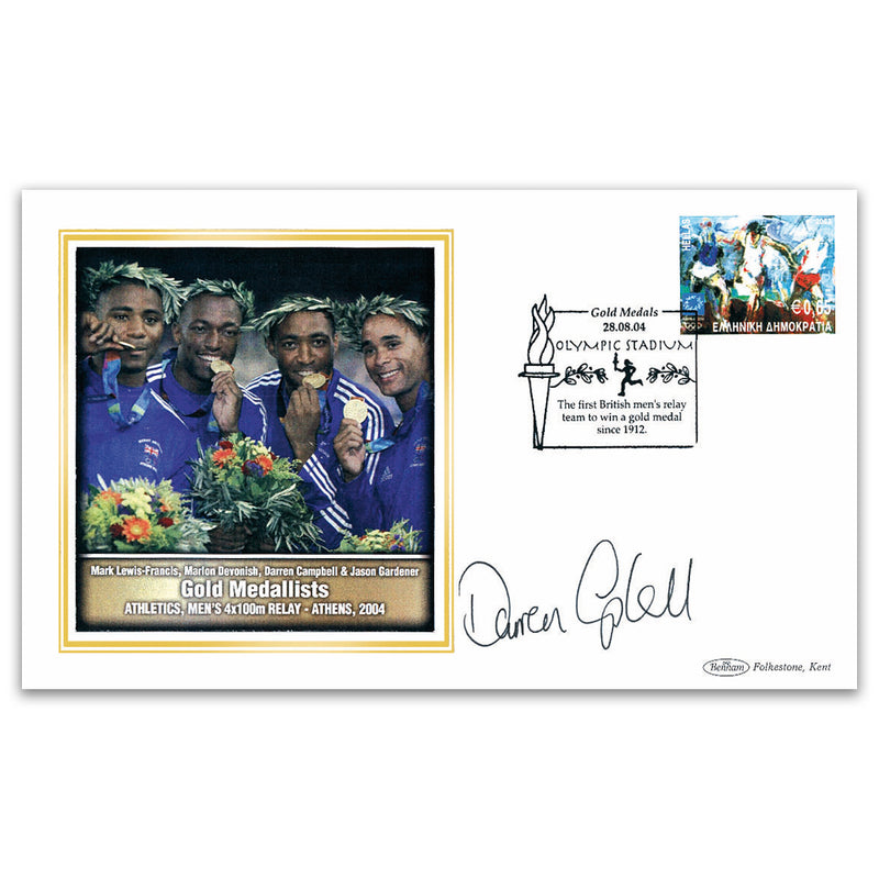 2004 Athens Olympics - Athletics Men's 4x100m Relay Gold - Signed Darren Campbell