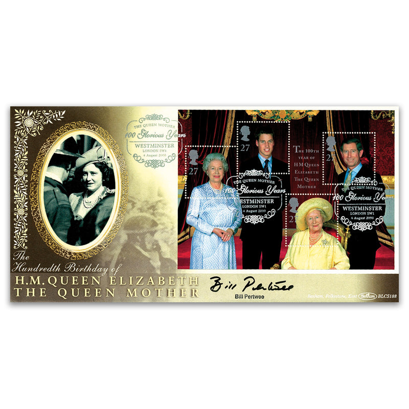 2000 HM The Queen Mother 100th Birthday - Signed Bill Pertwee