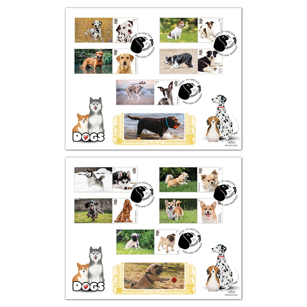 2024 Dogs Collectors Sheet GOLD 500 Pair of Covers