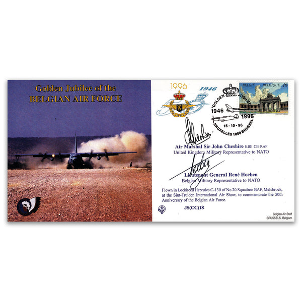 1996 Belgium Air Force Golden Jubilee - SIgned Cheshire & Hoeben