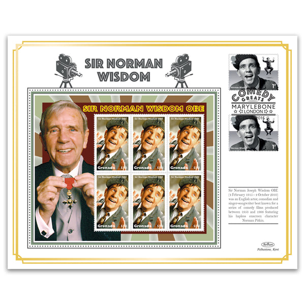 2015 Norman Wisdom - Grenada Shly & 2015 Comedy Issue Stamp