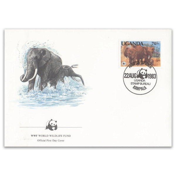 1983 Uganda - African Elephant WWF Cover