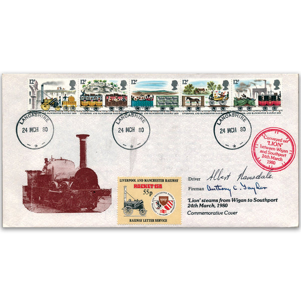 1980 Railways Lion Carried Cover - Signed