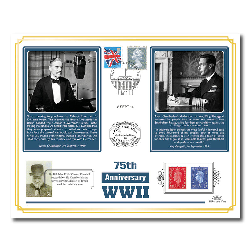 2014 World War II 75th Anniversary Benham 100 Cover