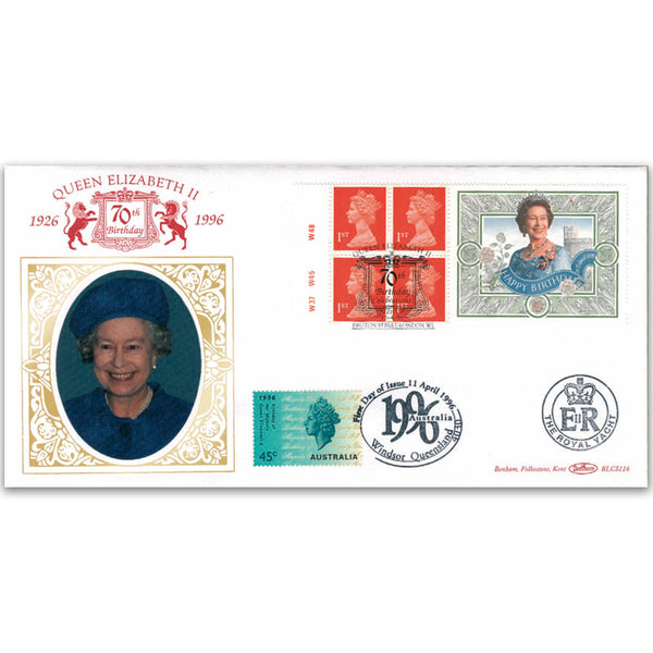 1996 Queen's 70th Birthday Retail Booklet BLCS - Doubled Australia