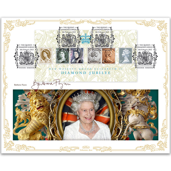 2012 HM Queen's Diamond Jubilee M/S BLCS 5000 - Signed by Barbara Flynn