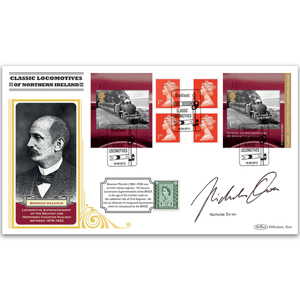 2013 Classic Locomotives of Northern Ireland Retail Bklt BLCS 2500 - Signed Nicholas Owen