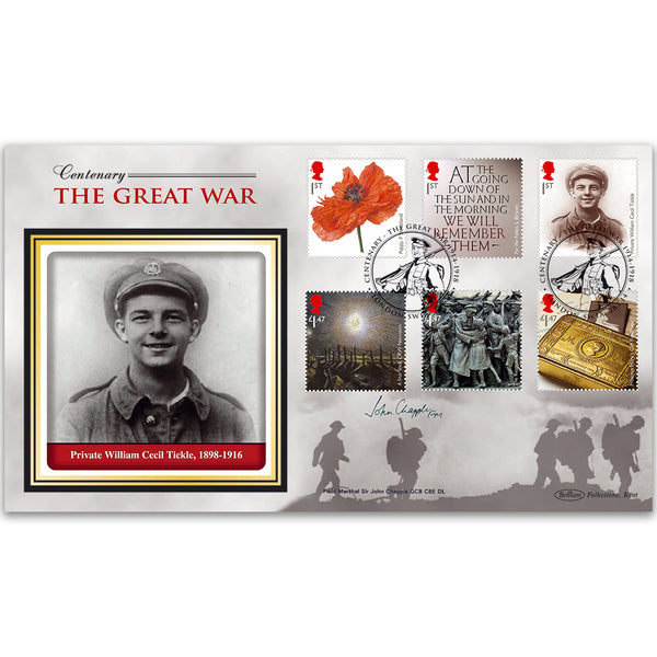 2014 The Great War Stamps BLCS 5000 - Signed by Field Marshal Sir John Chapple GCB CBE