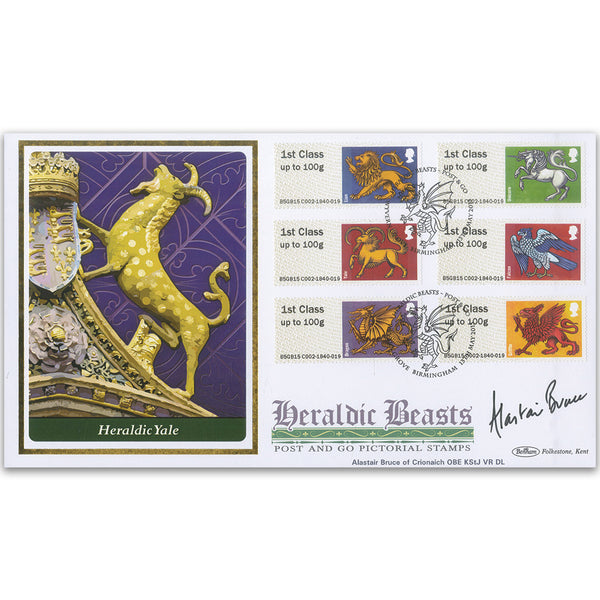 2015 Post & Go- Heraldic Beasts BLCS2500 - Signed Alastair Bruce of Crionaich OBE KStJ VR DL