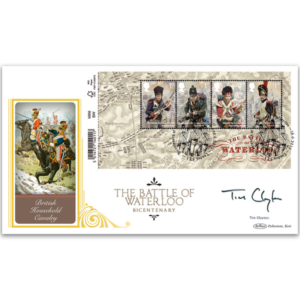 2015 Battle of Waterloo Barcoded M/S Ltd Ed 1000 BLCS 5000 - Signed by Tim Clayton