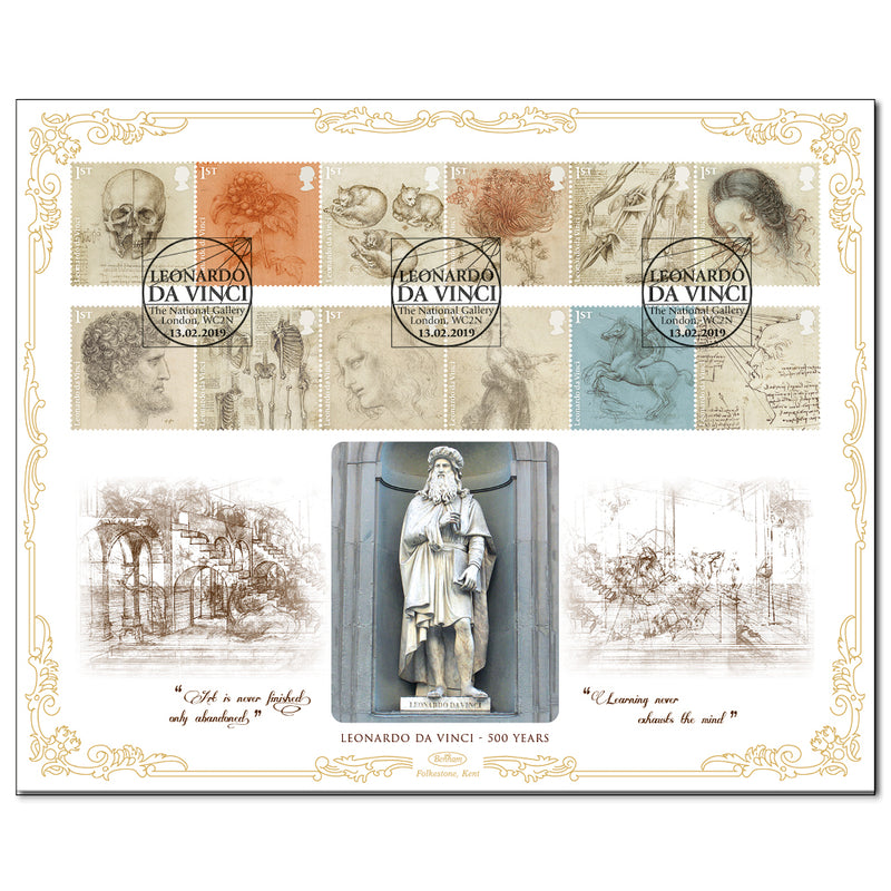 2019 Leonardo da Vinci Stamps BLCS 2500