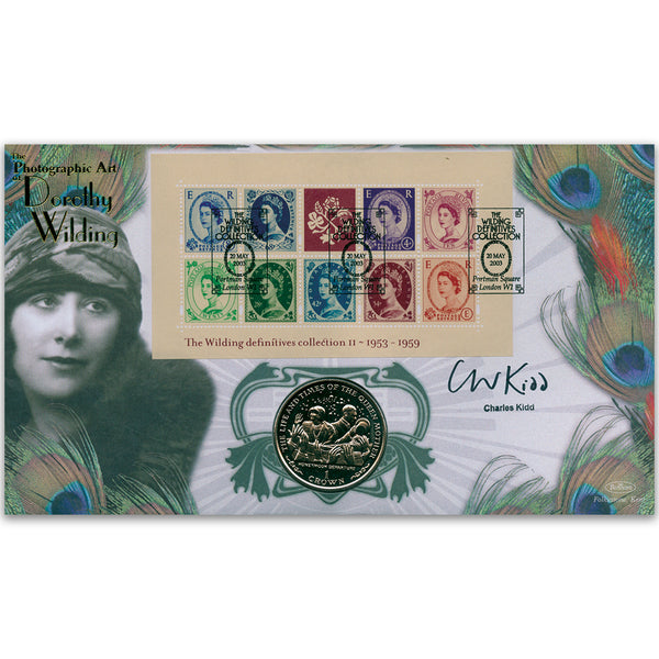 2003 Wilding Definitives M/S Coin Cover - Signed by Charles Kidd