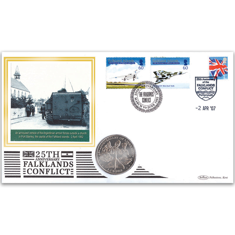 Falklands Conflict coin cover 2 April