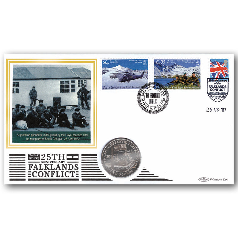 2007 Falklands Conflict 25th Anniversary Coin Cover