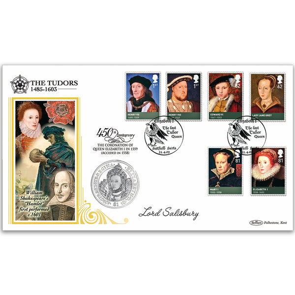 2009 Kings & Queens Stamps Coin Cover - Signed Lord Salisbury