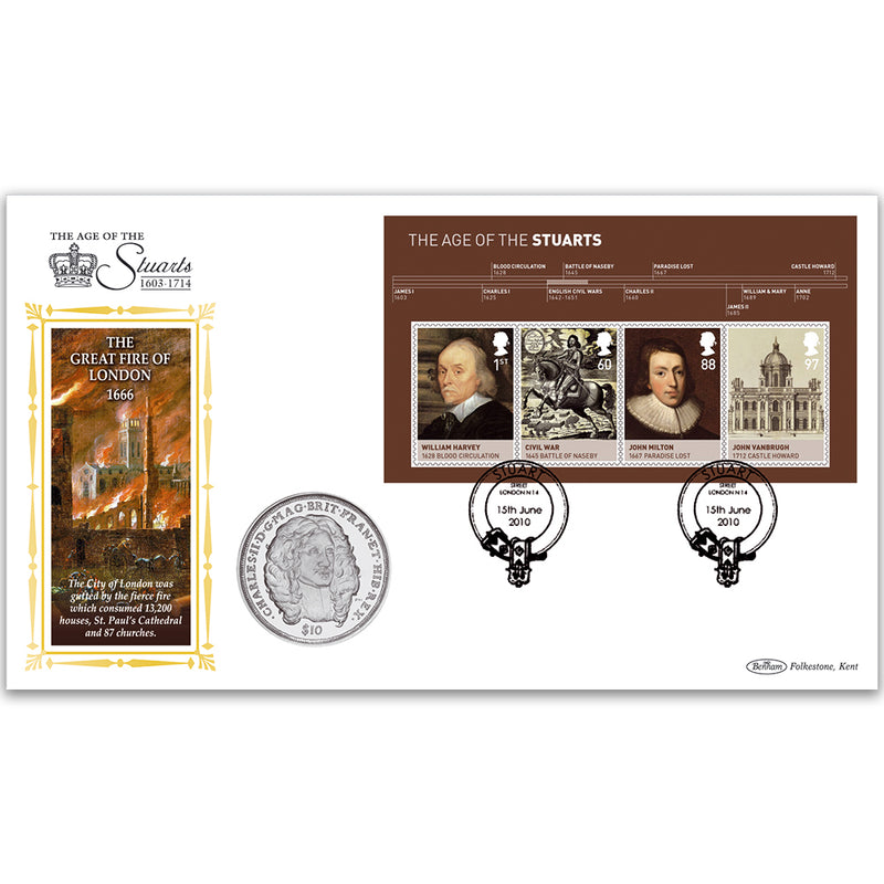 2010 House Of Stuarts M/S Coin Cover