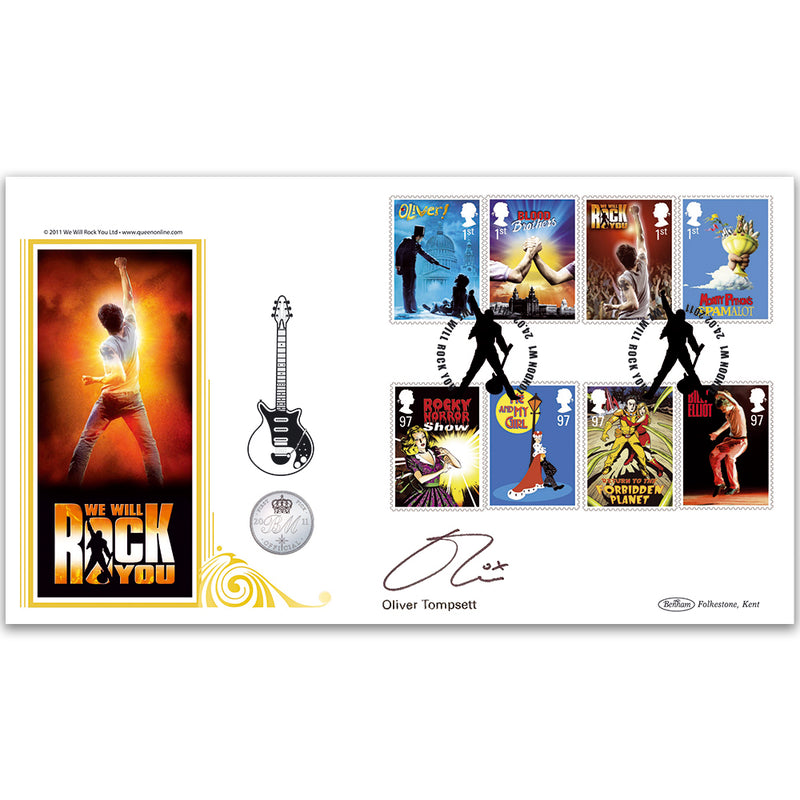 2011 Stage Musicals Coin Cover - Signed by Oliver Tompsett