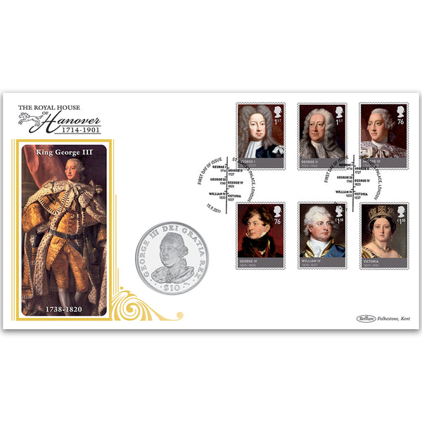 2011 House Of Hanover Stamps Coin Cover