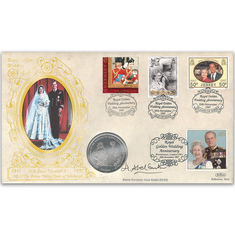 1997 Golden Wedding Coin Cover - Signed by Dame H. Abel Smith