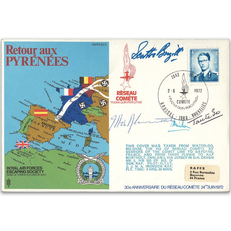 1972 RAFES Pyrenees - Signed by 4