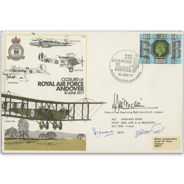 1977 Closure of RAF Andover - Signed James Hardman & 2 Others