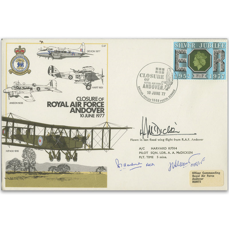 1977 Closure of RAF Andover - Signed James Hardman & 2 Others