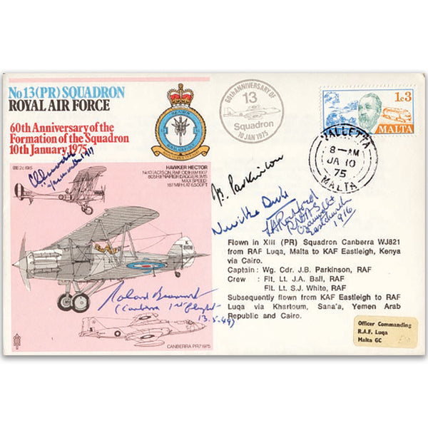 1975 No. 13 Sqn - Signed Duke, Beaumont and 3 others