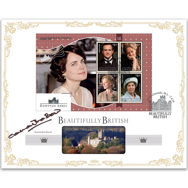 2014 Downtown Abbey - Grenada 4v Signed Samantha Bond