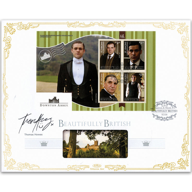 2014 Downton Abbey - St Vincent 4v Signed Thomas Howes