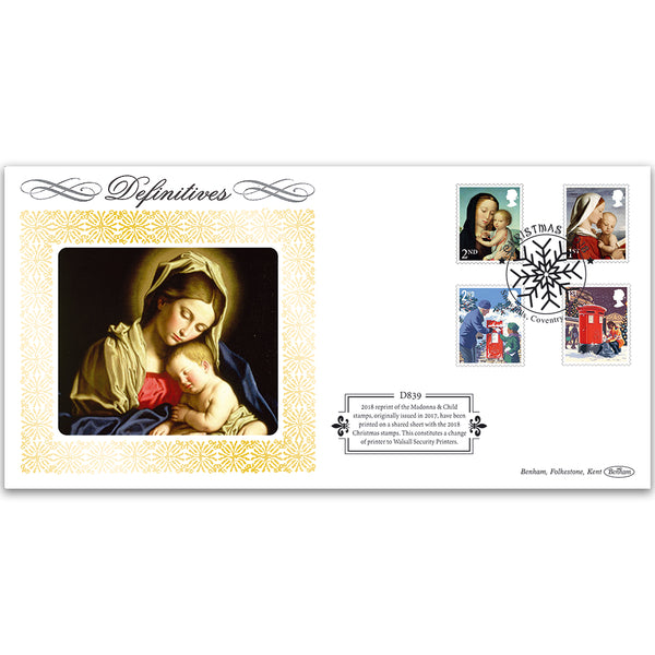 2018 Christmas Definitive - Madonna & Child 2nd & 1st 2017 Reprint