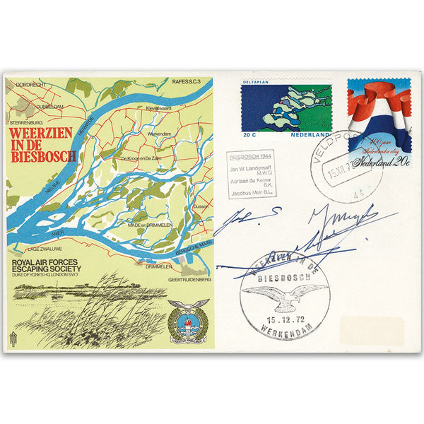 1972 RAFES Escape from Netherlands - Signed Adriaan de Keizer and 2 Others