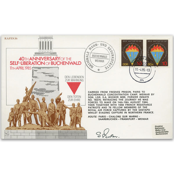 1985 RAFES Self-Liberation of Buchenald 40th - Signed by Pilot