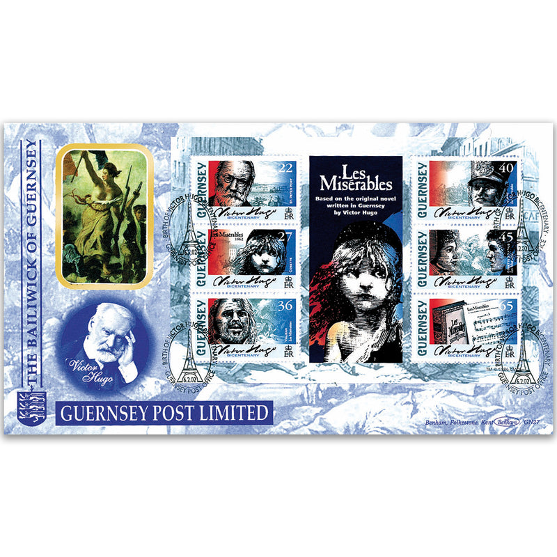 2002 Guernsey - Victor Hugo 200th: Les Miserables M/S