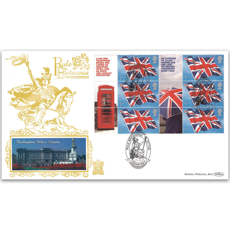 2004 'Rule Britannia' Smilers Sheet GOLD 500