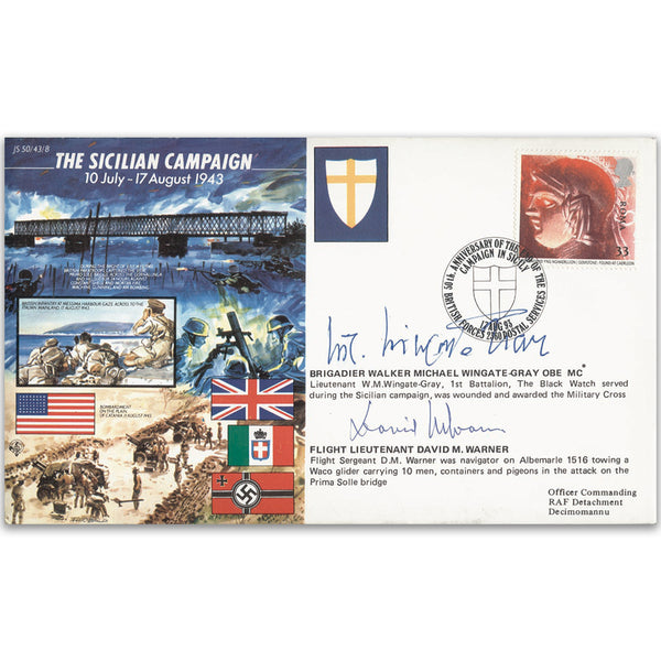 1993 Sicilian Campaign - Signed by Brig. W. M. Wingate Grey OBE