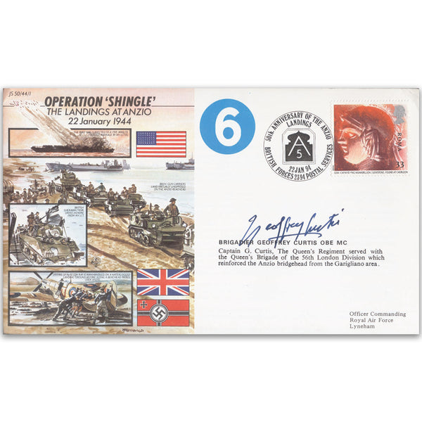 1994 Operation Shingle (Anzio) - Signed by Brig. G. Curtis OBE