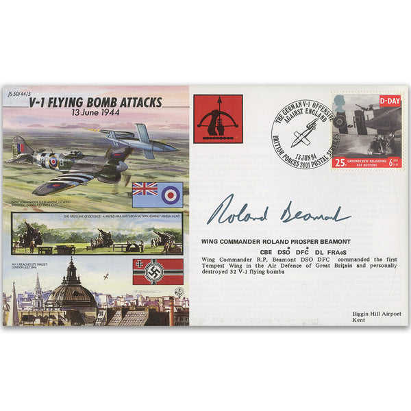 1994 V-1 Flying Bomb Attacks - Signed by Wing Commander Roland Proper Beamont