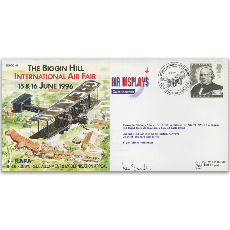 1996 Biggin Hill Air Fair - Flown - Signed by Pilot